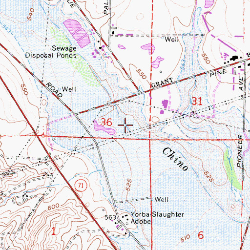 Topographic Map of El Prado Golf Course, CA