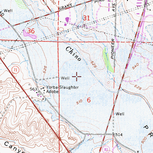 Topographic Map of El Prado Regional Park, CA