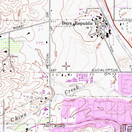 Topographic Map of Gerald F Litel Elementary School, CA