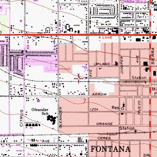 Topographic Map of Knopf Seniors Center, CA