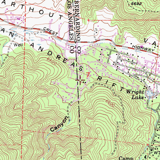 Topographic Map of Junior Republic Camp (historical), CA