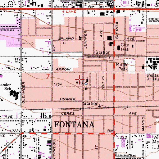 Topographic Map of Lighthouse Ministry Community Church, CA