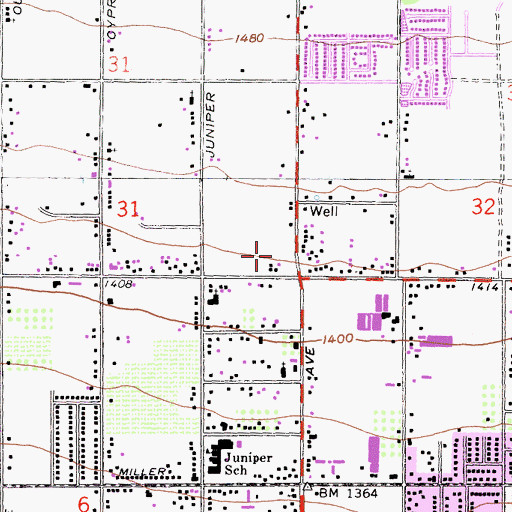 Topographic Map of Loveland Academy, CA