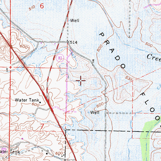 Topographic Map of Prado Dam Recreational Dog Activities Area, CA