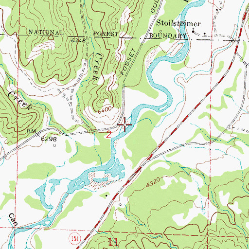 Topographic Map of Stollsteimer Creek, CO