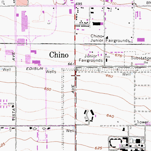 Topographic Map of Ruben S Ayala Park, CA