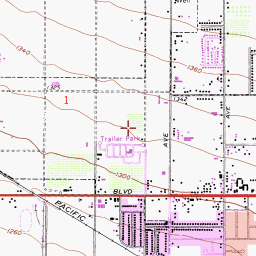 Topographic Map of Tokay Elementary School, CA