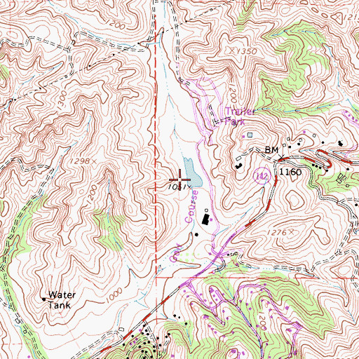 Topographic Map of Western Hills Country Club, CA