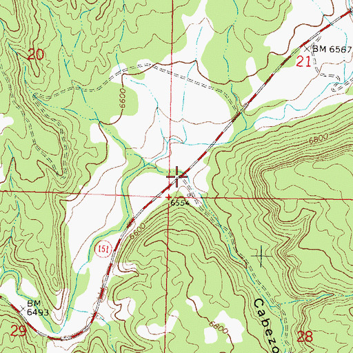 Topographic Map of Cabezon Canyon, CO