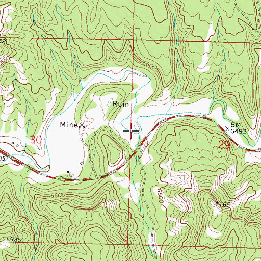 Topographic Map of Deep Canyon, CO