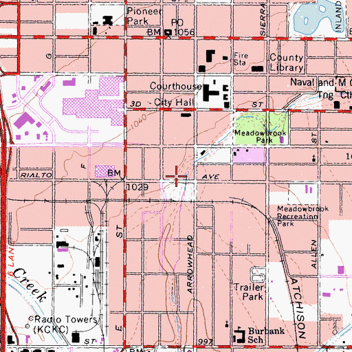 Topographic Map of Greater Faith Community Church, CA