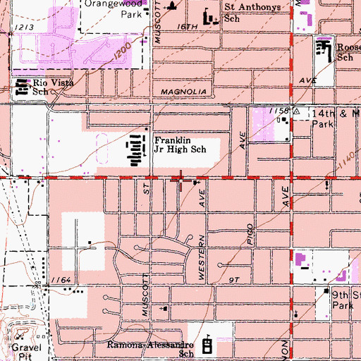 Topographic Map of Kingdom Hall of Jehovahs Witnesses, CA