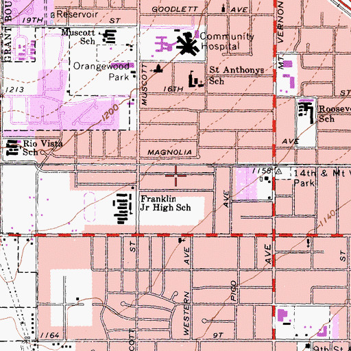 Topographic Map of Loving Shepherd Church of God, CA