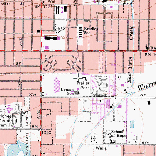 Topographic Map of Our Lady of Fatima Church, CA