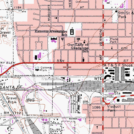 Topographic Map of Spanish Church of God, CA