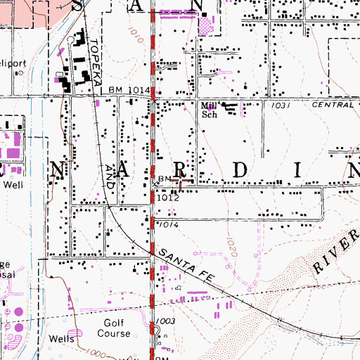 Topographic Map of Allen Chapel African Methodist Episcopal Church, CA