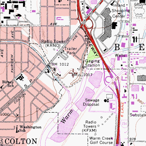Topographic Map of Knoll Park, CA