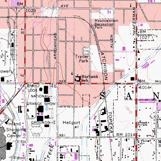 Topographic Map of Mission for Jesus Christ, CA