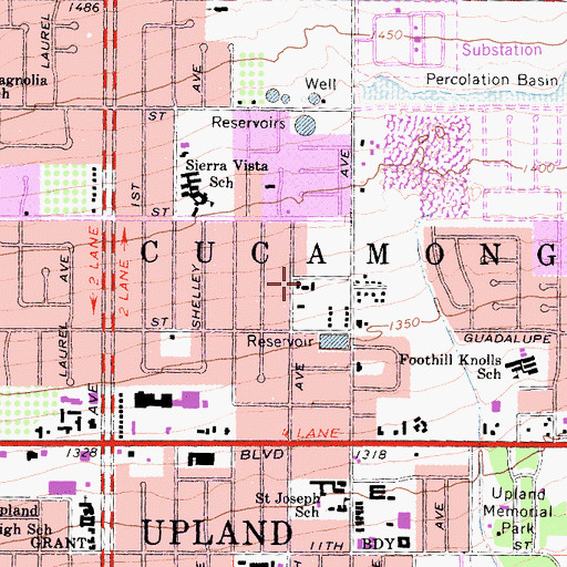 Topographic Map of Westward Ho Riding Academy, CA