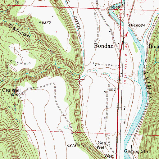 Topographic Map of Deer Canyon, CO