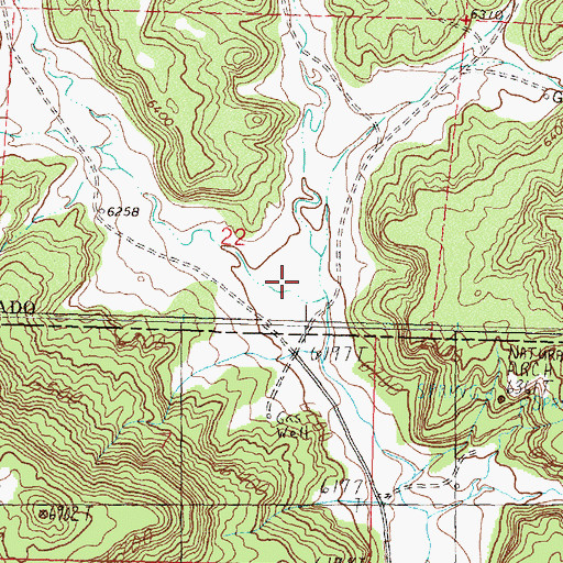 Topographic Map of Cottonwood Canyon, CO