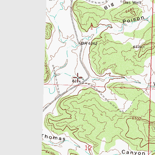 Topographic Map of Long Canyon, CO