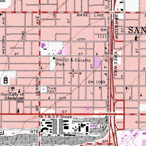 Topographic Map of Holy Deliverance Church of God in Christ, CA