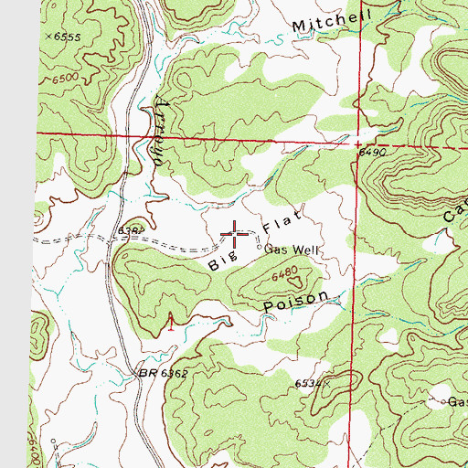 Topographic Map of Big Flat, CO