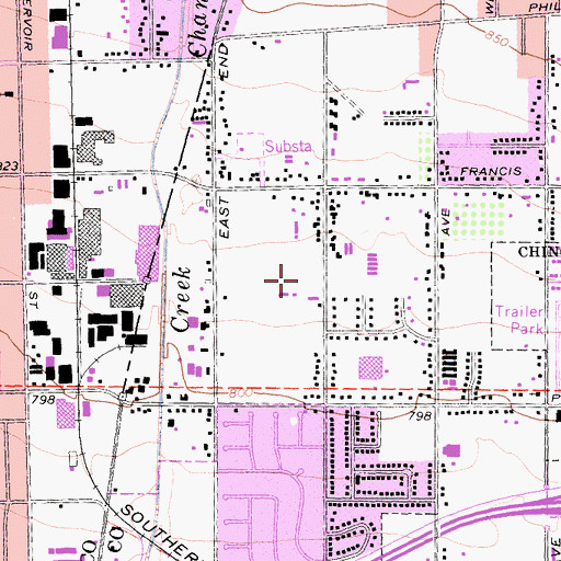 Topographic Map of Lyle S Briggs Fundamental School, CA