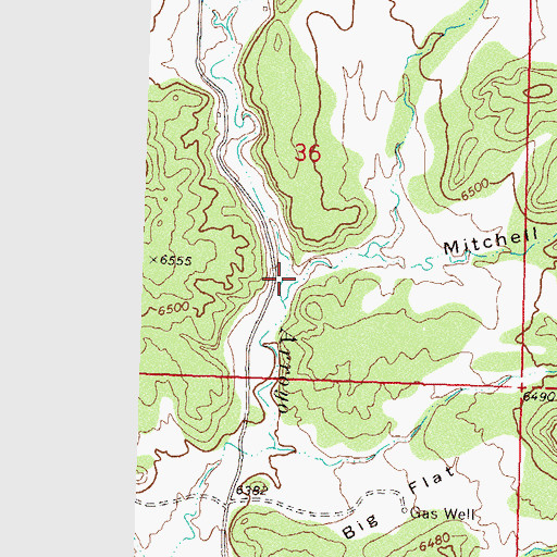 Topographic Map of Mitchell Canyon, CO