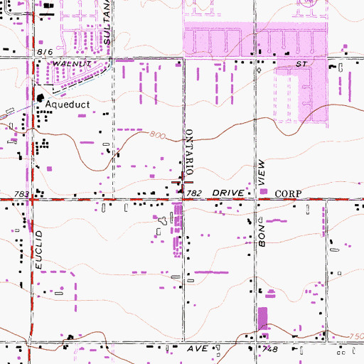 Topographic Map of Centennial Park, CA
