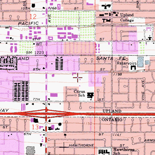 Topographic Map of Citrus Park, CA
