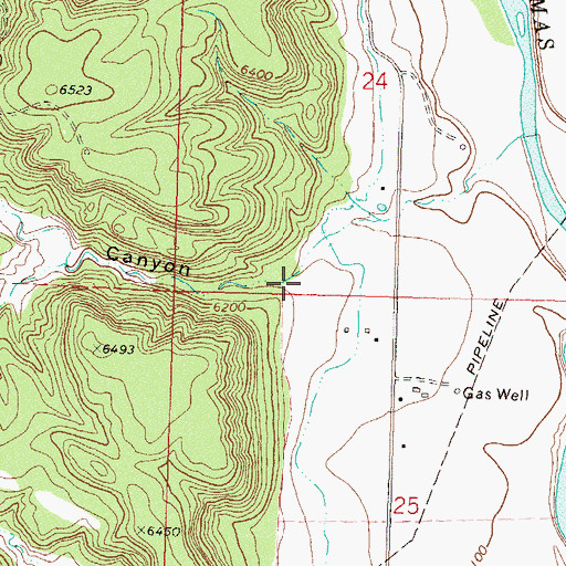 Topographic Map of Walter Canyon, CO