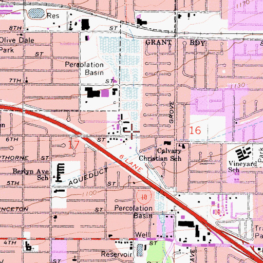 Topographic Map of Hungarian Reformed Church, CA