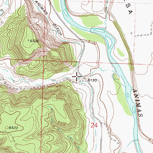 Topographic Map of High Flume Canyon, CO