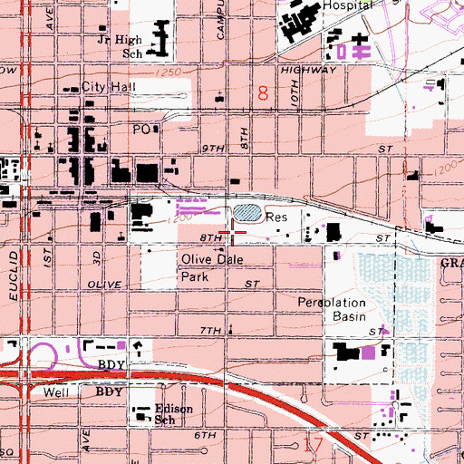 Topographic Map of Wardens Field, CA