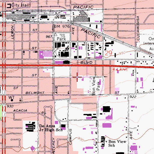 Topographic Map of Apostolic Assembly Church, CA
