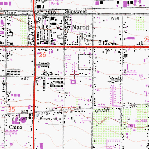 Topographic Map of Buddhist Temple of America, CA