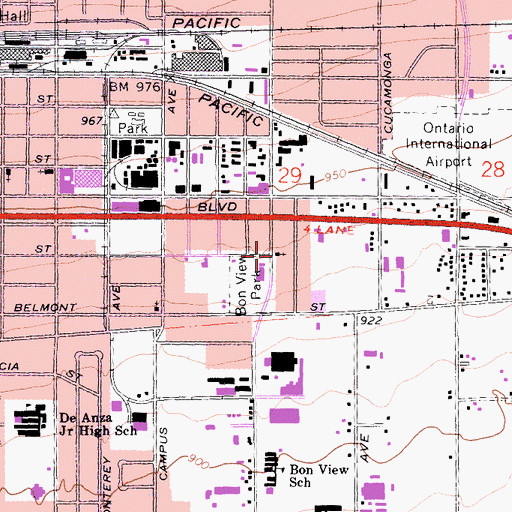 Topographic Map of Verbo Centro Cristiano, CA