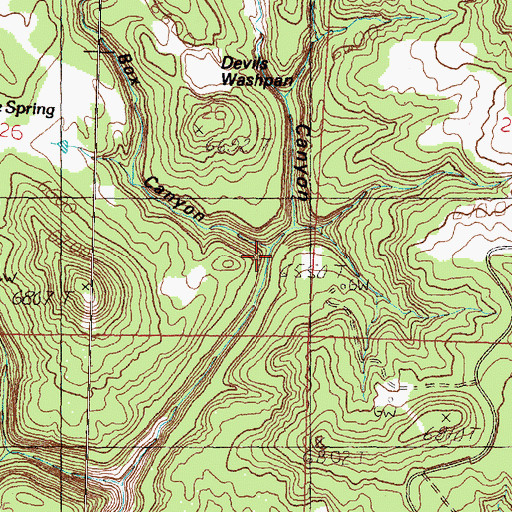 Topographic Map of Box Canyon, NM