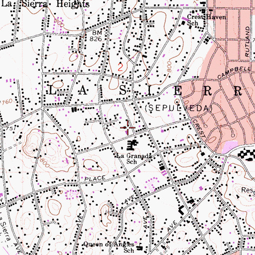Topographic Map of Alford School Administration Center, CA