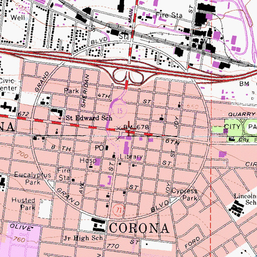 Topographic Map of Amor Outreach, CA