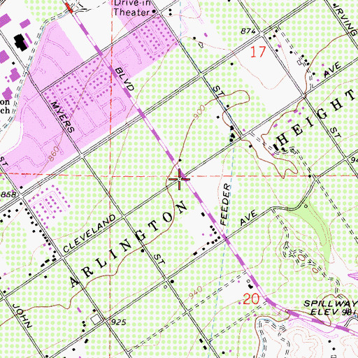 Topographic Map of Bethel Christian Center, CA