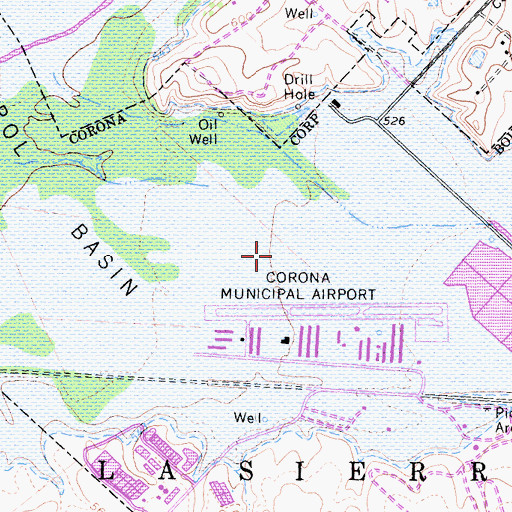 Topographic Map of Butterfield Stage Trail Park, CA