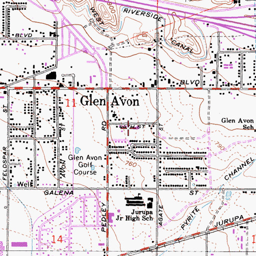 Topographic Map of The Church of Jesus Christ of Latter Day Saints, CA