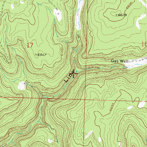 Topographic Map of Sixshooter Canyon, CO
