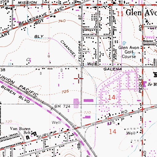 Topographic Map of Faith Community Church, CA