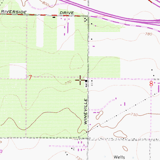 Topographic Map of Galleano Winery, CA