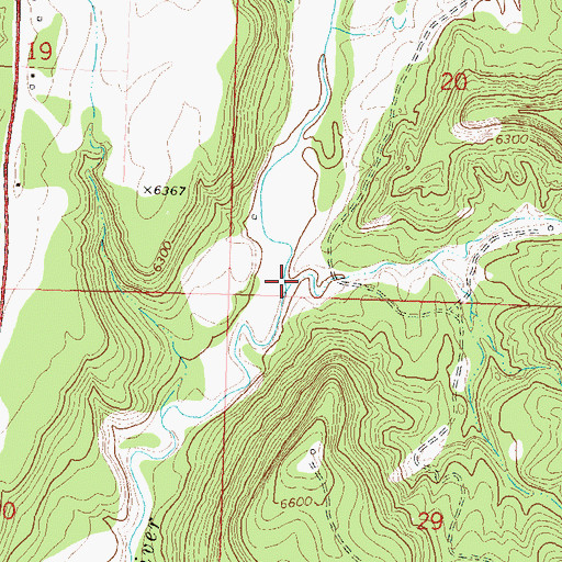 Topographic Map of Gaines Canyon, CO