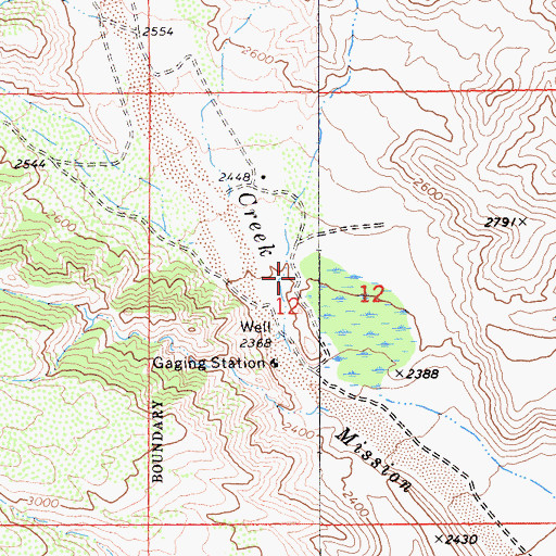 Topographic Map of Hog Ranch (historical), CA